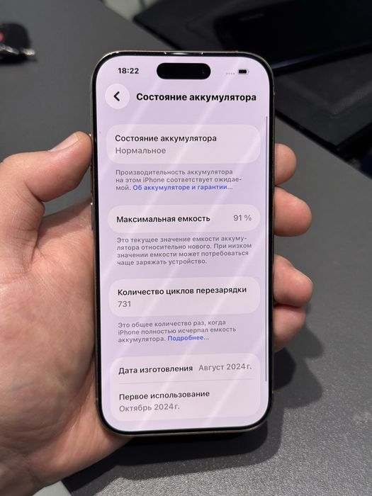 Iphone 16pro 256gb 91% с гарантией