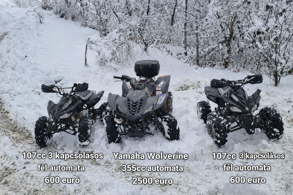 ATV-uri de vânzare – 107cc și Yamaha Wolverine 350 4x2