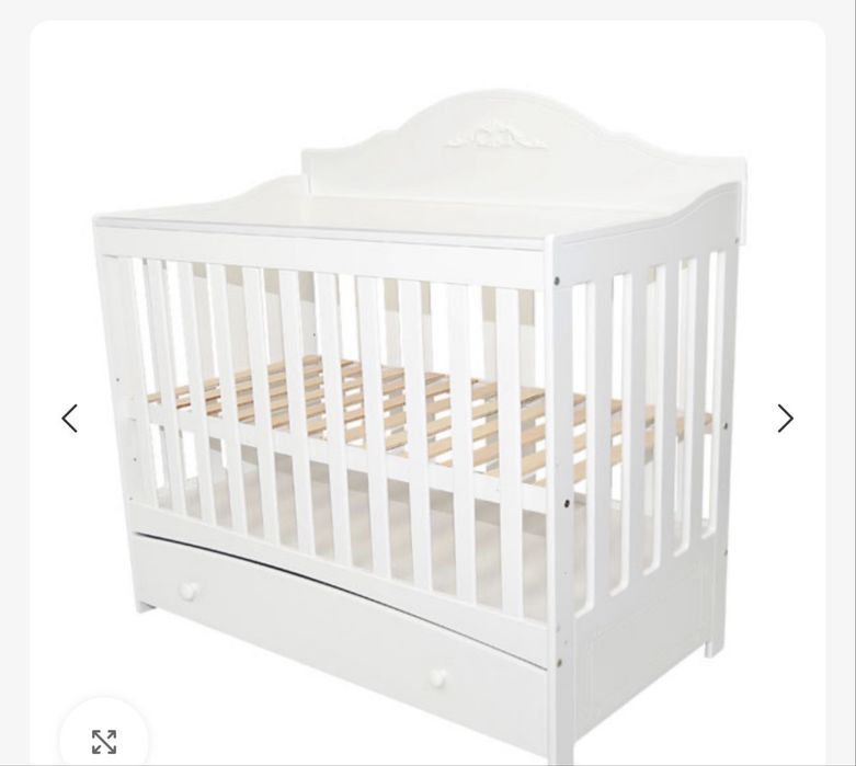 Patut bebe din lemn multifunctional Vittoria Azura + Saltea Cocos – MAMO-TATO