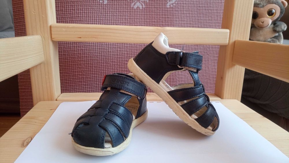 Бебешки сандали GEOX (детски сандали, естествена кожа, сини, №22)