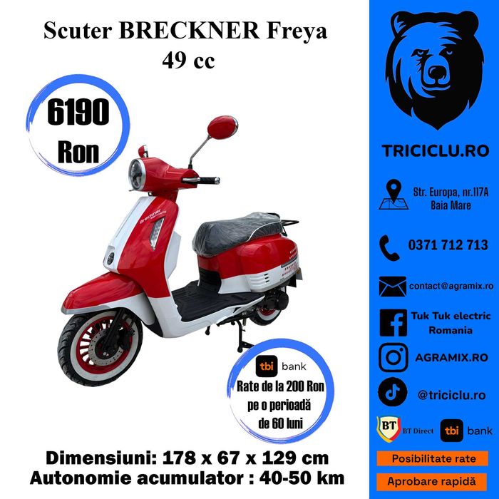 Scuter Breckner Freya pe benzina cu permis