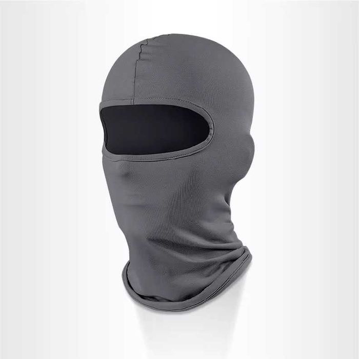 Cagula Moto, Unisex, Material elastic, respirabil, Marime universala, Gri