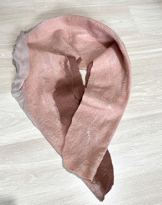 Esarfa unica din lana si matase naturala handmade NOUA