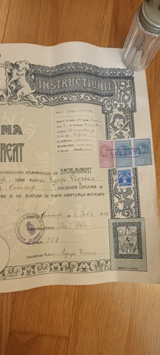 Diploma veche Interbelica