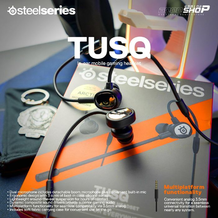 Steelseries TUSQ/съёмный Микрофон Проводные Наушники/Гарнитура