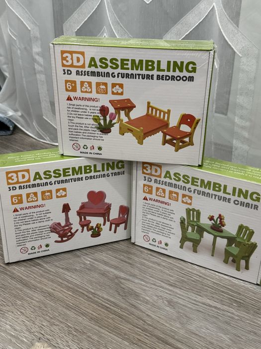 Игрушечная деревянная мебель наборы
