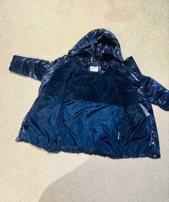 Geacă de iarnă matlasata, cu gluga pentru fetițe 140