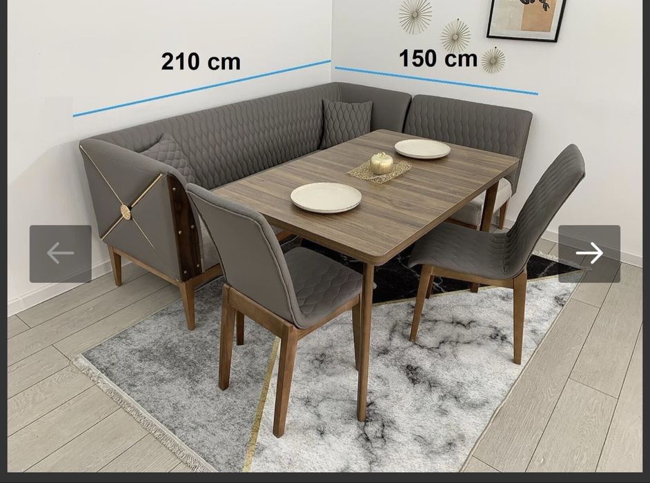 Кухненски ъгъл, маса и 2 стола