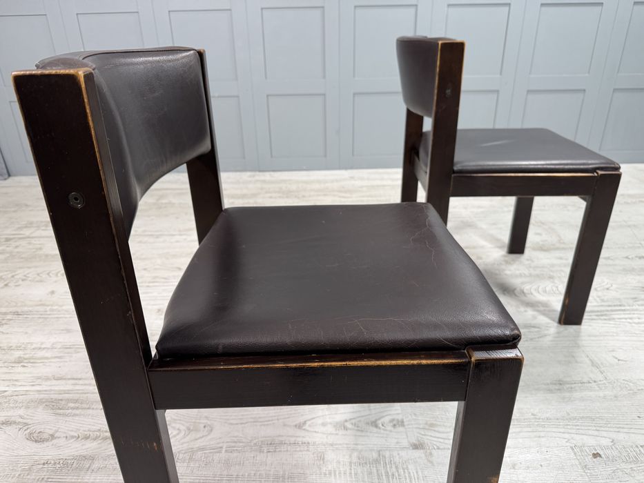Винтидж трапезни столове - кожа Д1097