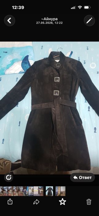 Продам замшевое пальто