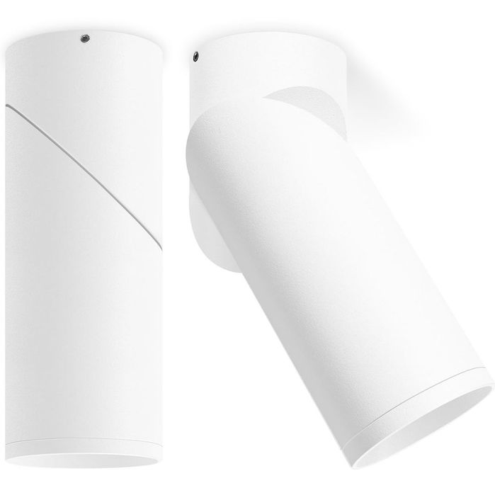 Set 2 Spoturi LED GU10 KYOTECH Orientabile Albe Aluminiu