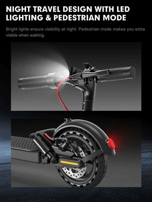 Нова електрическа тротинетка с Амортисьори Преден и заден ,