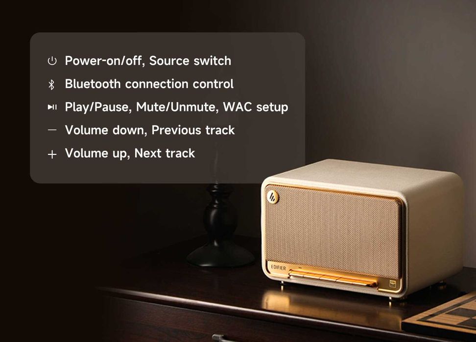 продам новый Edifier D32 black walnut/Bluetooth V5.3/USB и AUX-входы