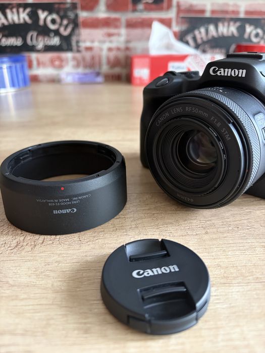 Obiectiv Canon RF - 50mm NOU parasolar Original + filtru UV