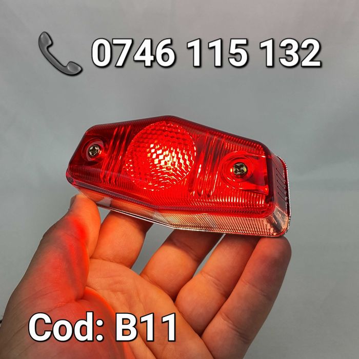 Lampă Stop Retro Universală cu Bec Filament, Funcție Poziție, Frână și Iluminare Număr pentru Moto, Scutere și ATV – B11