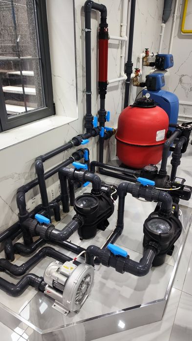 Установка фильтров,насосов для бассейнов.