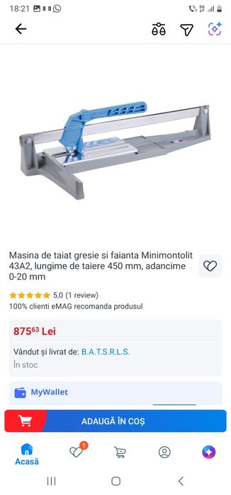 Mașină pentru gresie și faianță