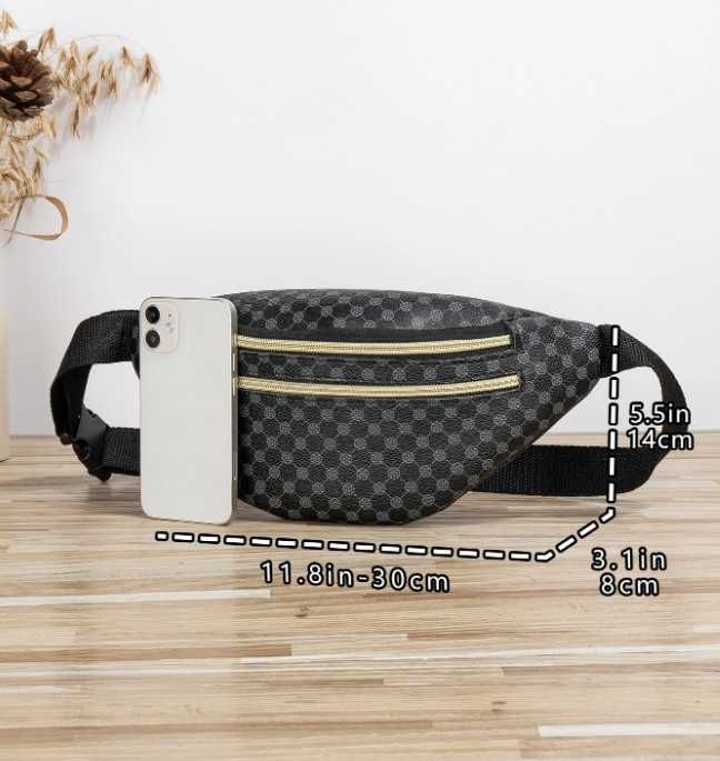 Borseta pentru barbati cu model geometric