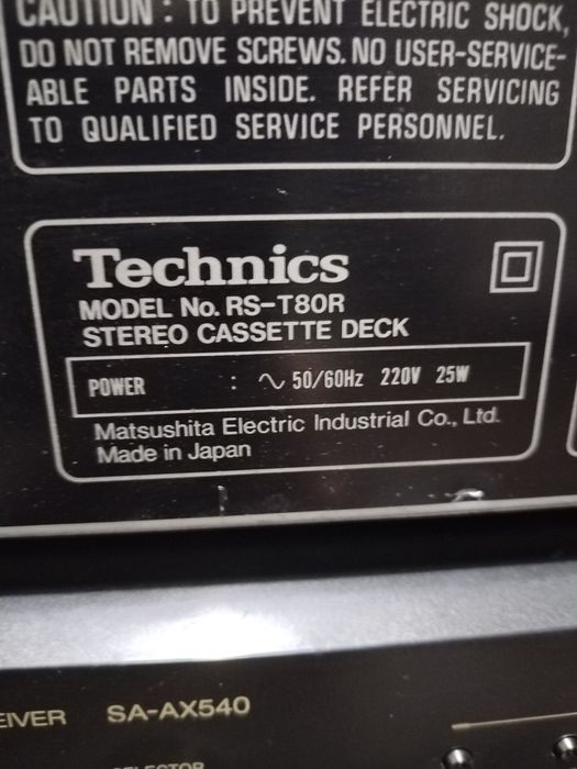Dublu casetofon deck Technics RS-t80r