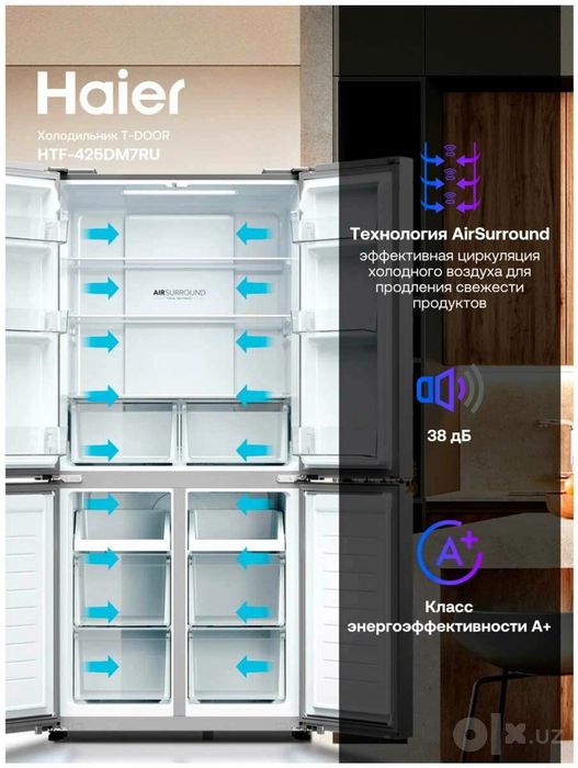 Холодильник многодверный Haier HTF-425DM7RU