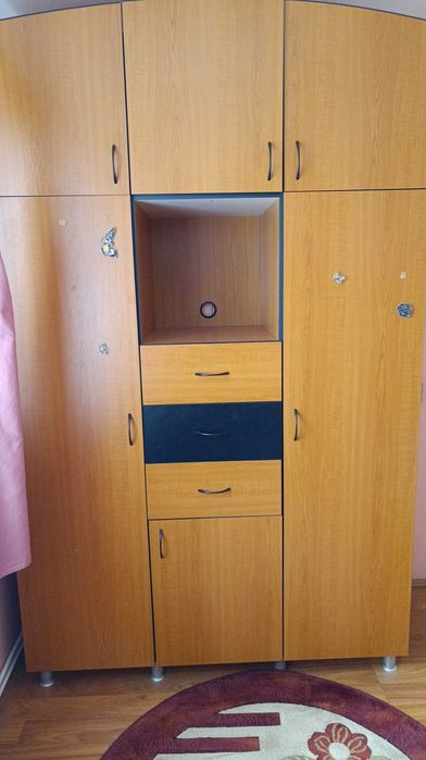 Mobilier camera tineret - pat, noptiera, birou, dulap