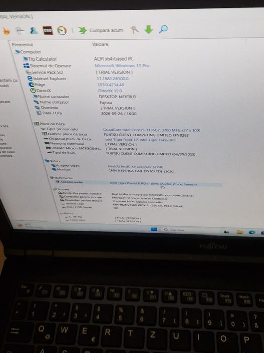 Laptop Fujitsu Life book  i5 gen 11