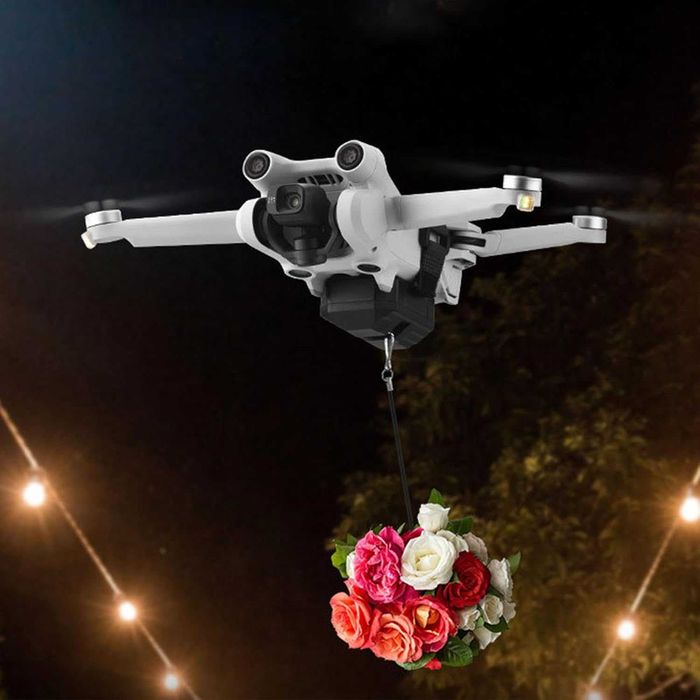 Qsvbeeqj Механизъм за доставка за дронове с дистанционно за 4K, каишка