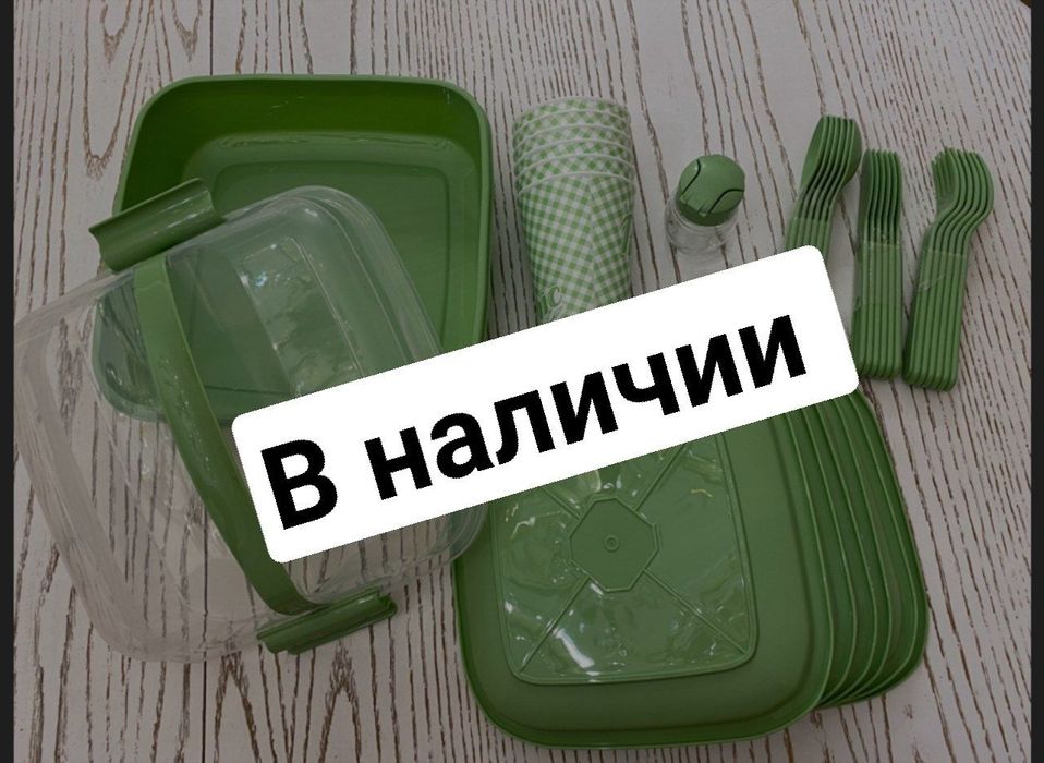 Набор столовых приборов для пикника и кемпинга, 32 шт., пластиковые ст