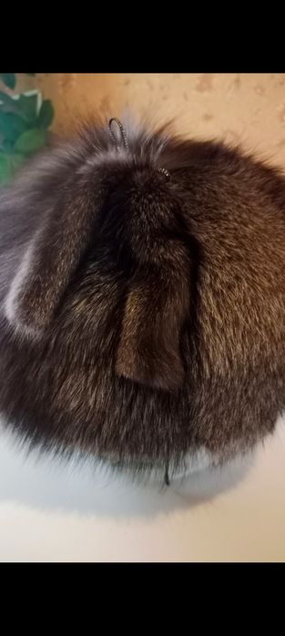 Шапка женская из чернобурки