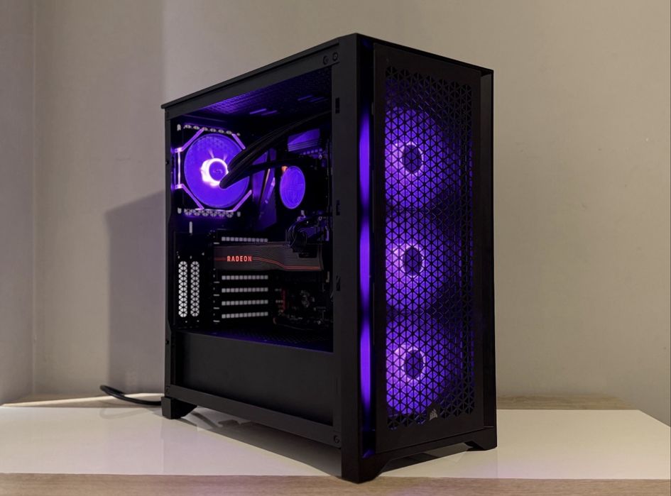 Геймьрски компютьр Ryzen 5 5600х, RX5700XT, 32GB, водно охлаждане