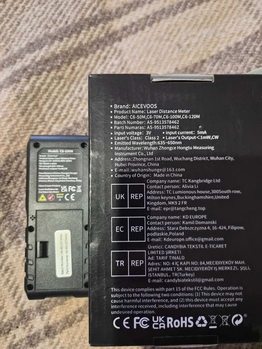 Лазерна рулетка 100 метра Aicevoos C6-100m