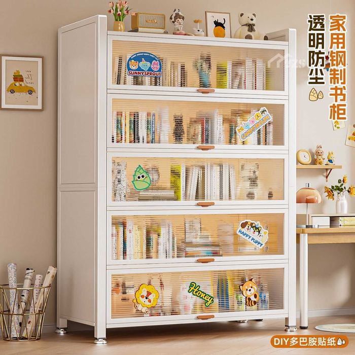 Книжный шкаф из металла/откидная дверца/пылезащищённый