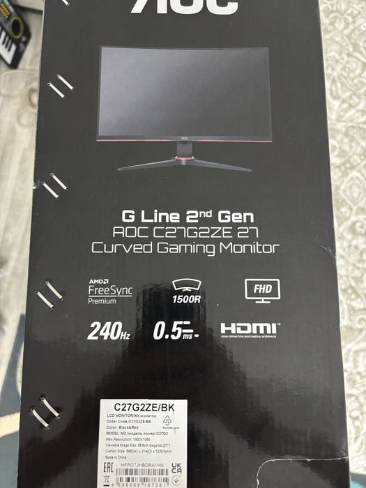 Monitor AOC C27G2ZE/BK