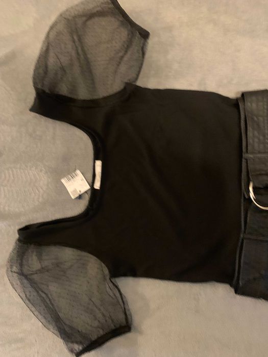 Top Mango cu maneci transparente - NOU
