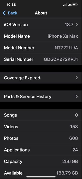 Iphone xs max bu/100%