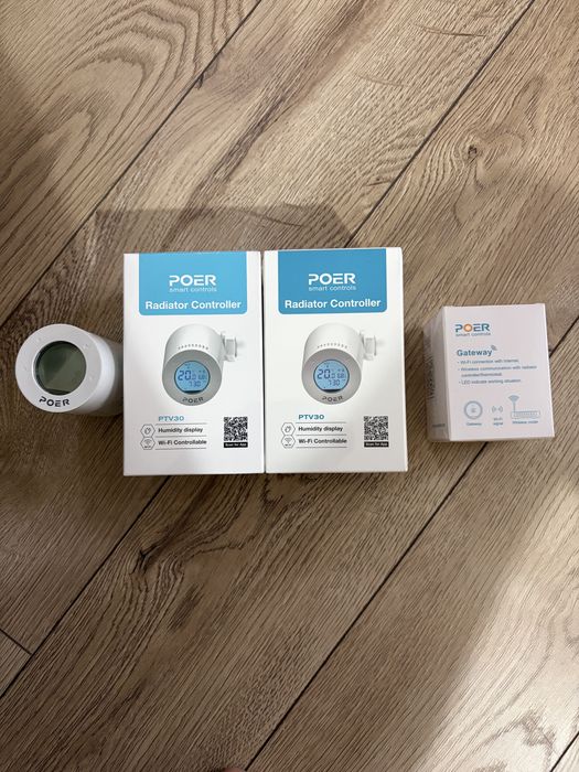 3 capete termostatice inteligente POER PTV30 + Gateway Wi-Fi – noi