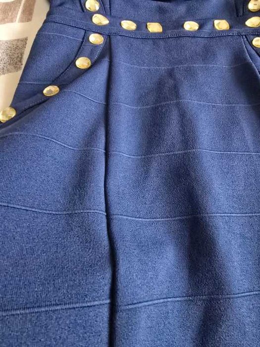 Rochie Mexton foarte elastica cu strasuri mari cu pushup