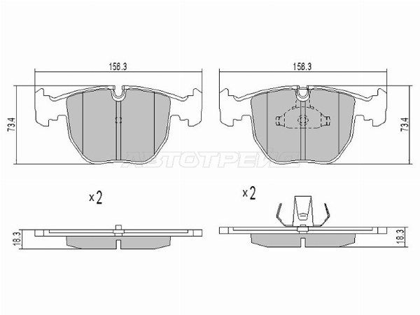 Колодки тормозные передние Bmw X5