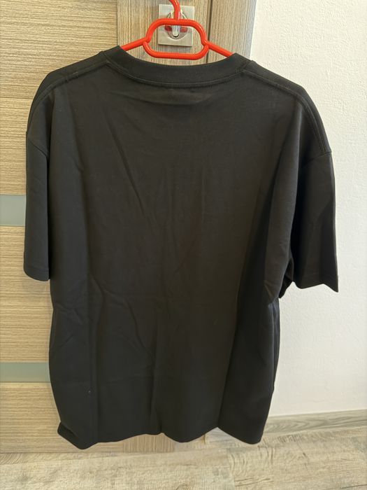 Tricou Ami, negru, logo brodat si piele, masura L, bumbac 100%, fara eticheta dar este nou nepurtat