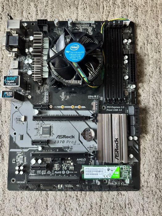 Kit placa de baza z370 pro4 + i5-8600