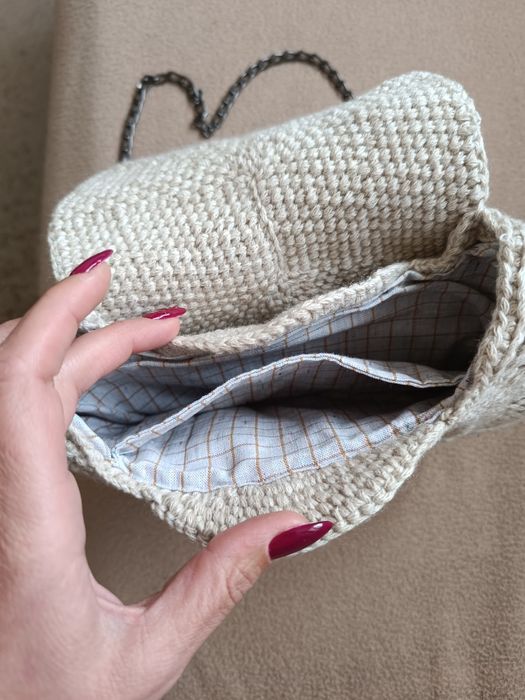 Плетена чанта с подплата