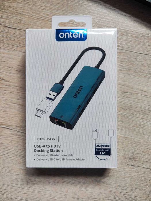 USB ONTEN US125 5-in-1 USB-A 3.0/ USB- C to HDTV 1080p
