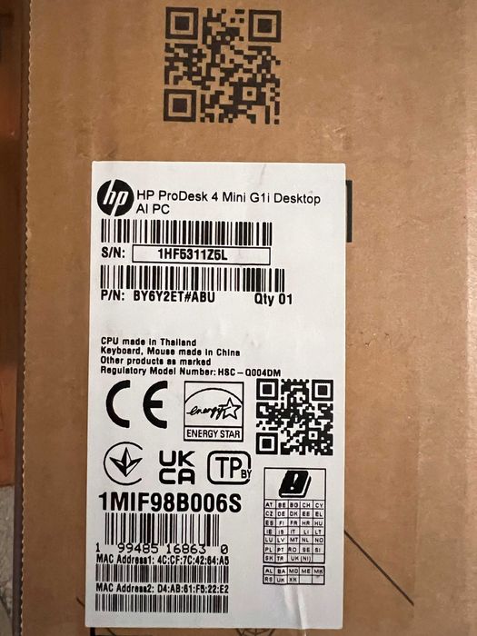 Mini PC HP Prodesk 4 Mini G1i Intel Ultra 7 265T vPRO 16DDR5 512SSD