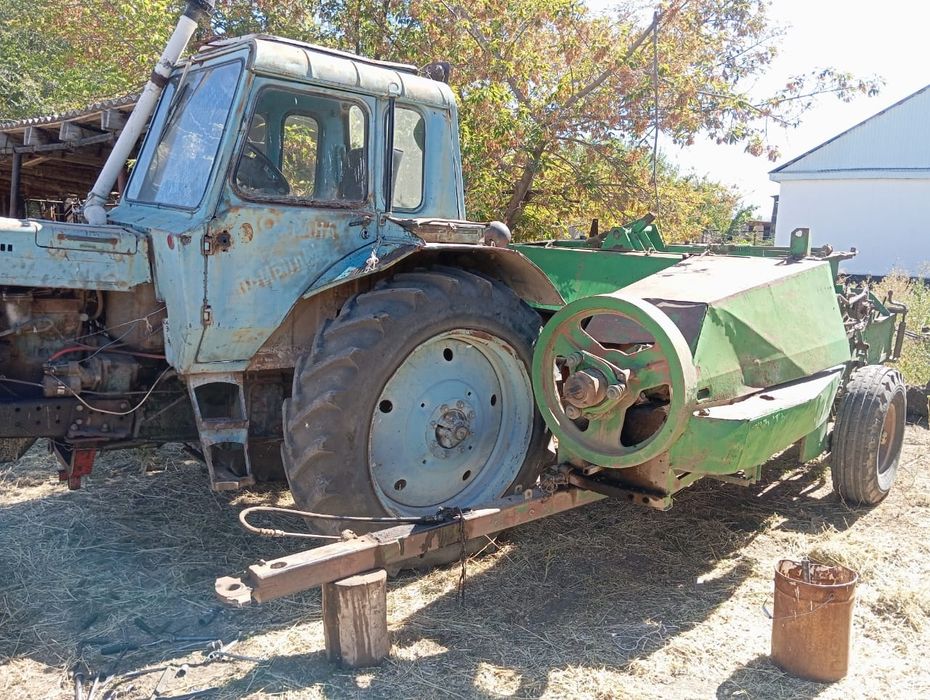 Трактор МТЗ 80, пресс,тырма,соқа,двухбруска косилка.
