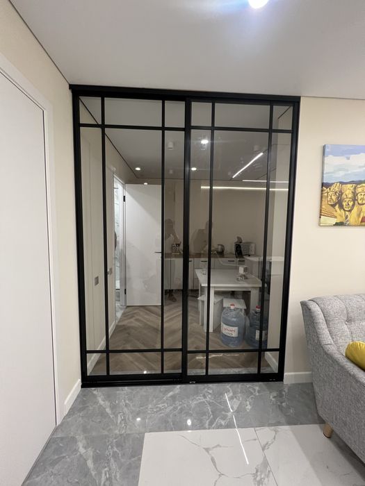 Стекло в Душ,Душевая перегородка,стекло,перила,Лофт межкомнатная