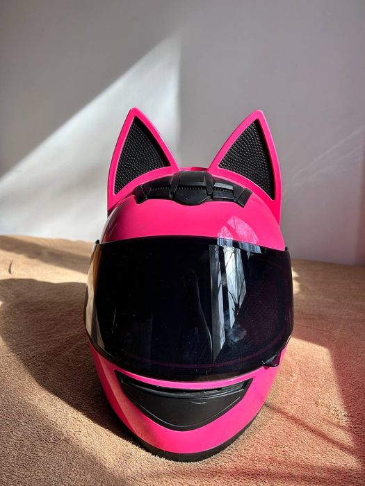 Мотошлем HNJ розовый