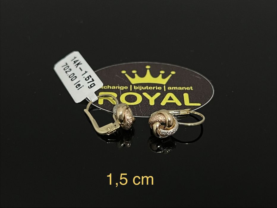 Bijuteria Royal CB: Cercei dama aur 14k 1,57gr