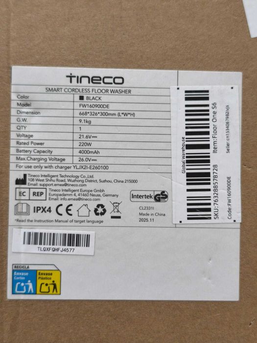 Aspirator cu spalare TINECO S6 la super pret