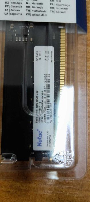 Оперативная память DDR-5 DIMM 16 GB 4800 MHz Netac Basic, BOX
