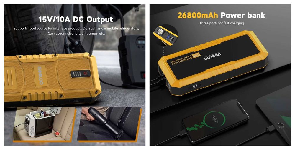 Професионален авариен стартер Gooloo GP4000 Pro 4000A/26800 mAh - НОВ